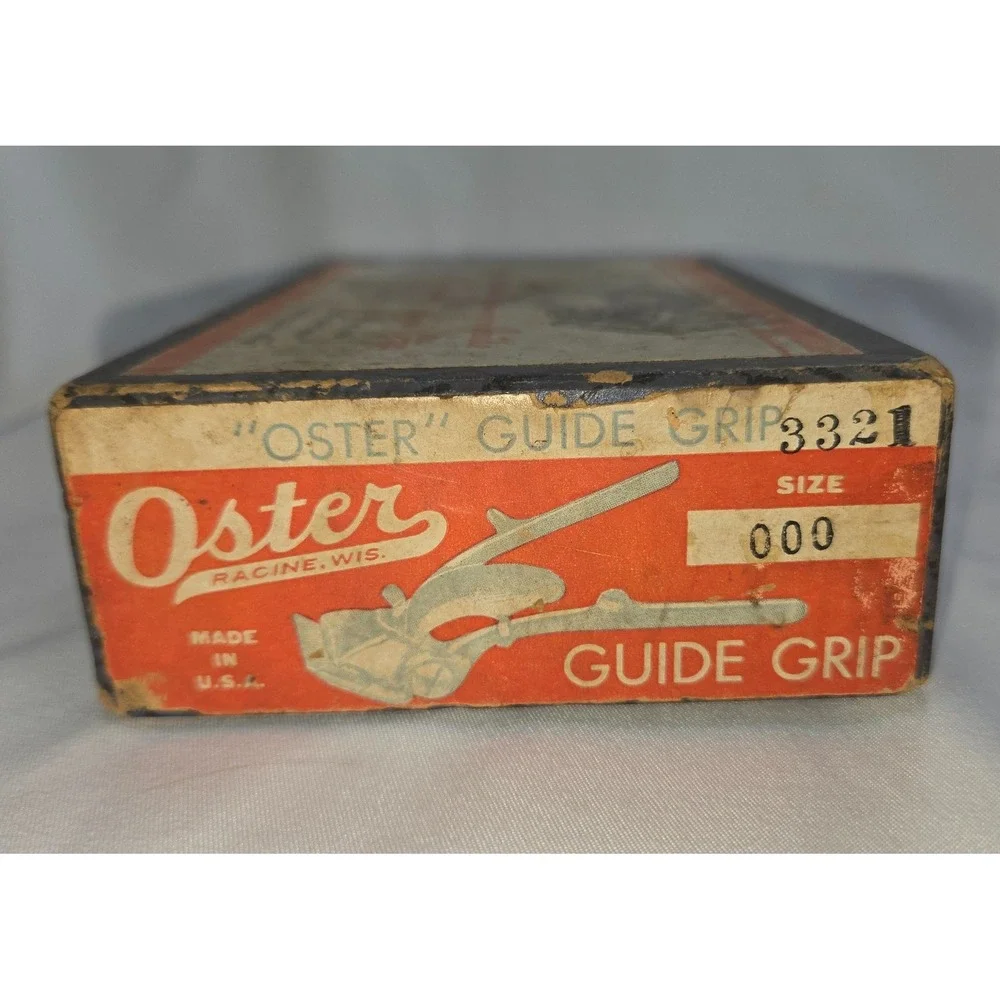 Vintage Oster No. 000 Guide Grip Manual Hair Trimmer Barber Clipper with Box